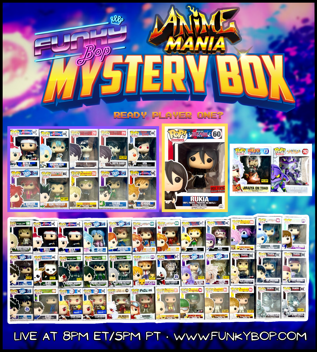 Funky Bop ANIME MANIA Mystery Box - 8.18 – Funky Bop Mystery Box