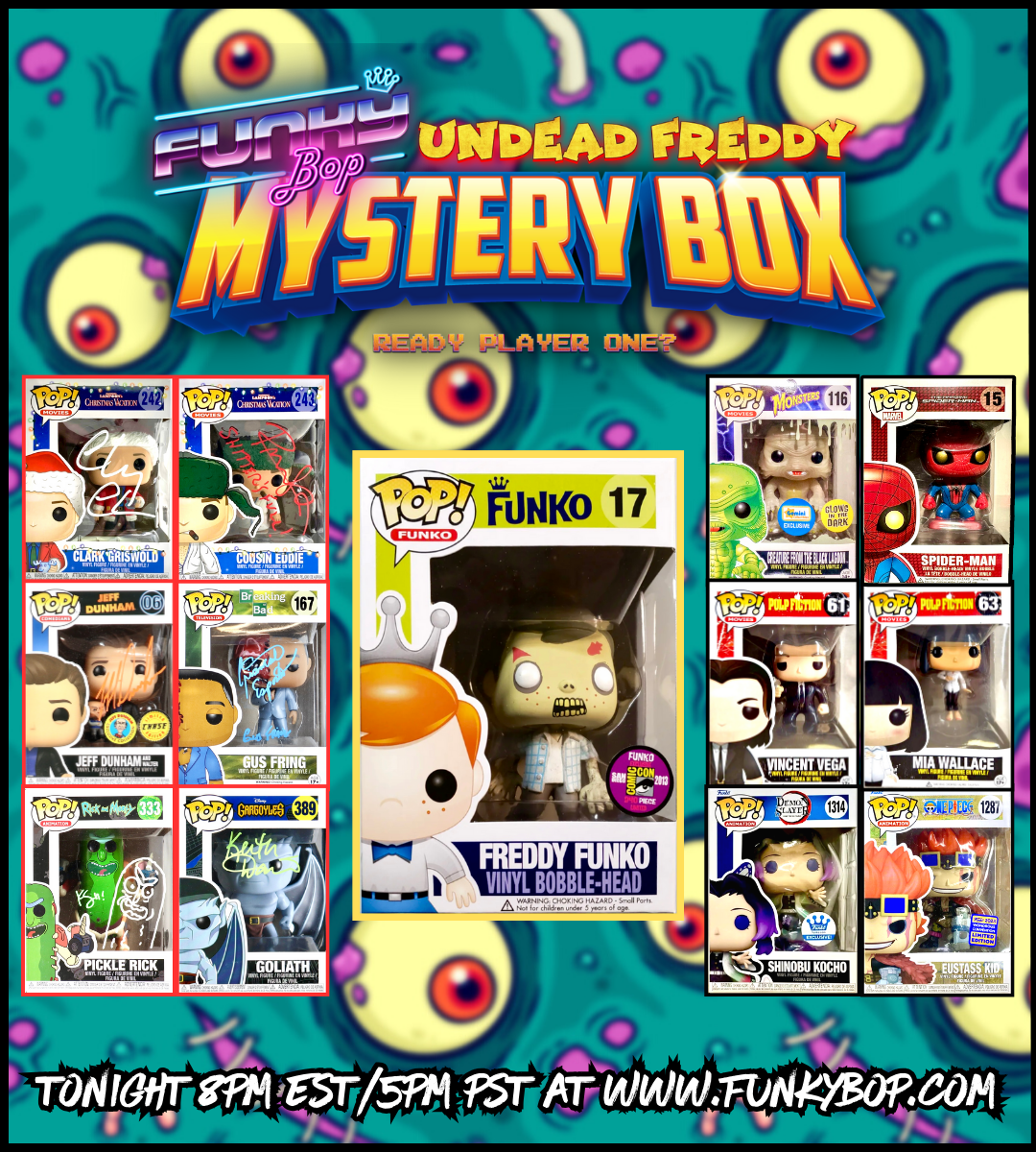 Funky Bop UNDEAD FREDDY Mystery Box - 1.5