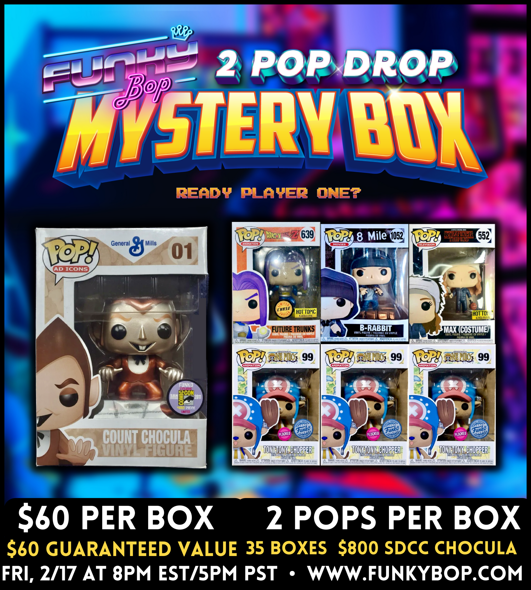 Funky Bop TWO POP DROP Mystery Box - 2.17